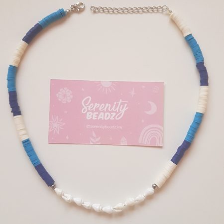 Necklace blue seashell