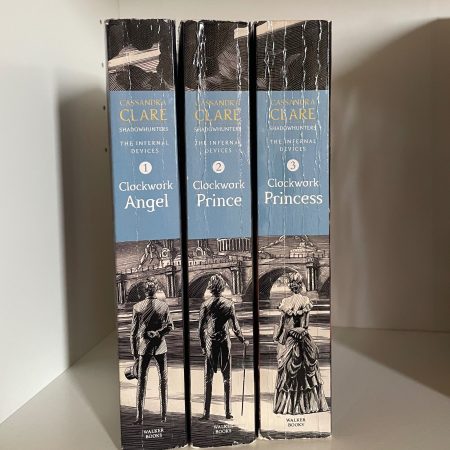 The infernal devices by Cassandra Clare ( clockwork angel, clockwork prince, clockwork princess)