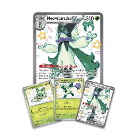 Paldean Fates Premium Collection [Meowscarada ex] 8 booster packs