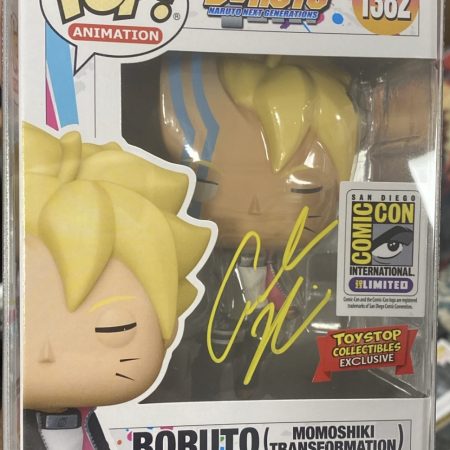 Boruto funko pop signed by English voice actor