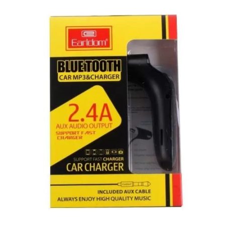 Earldom ET-C7 2.4A Bluetooth Mp3 Car Charger - (Black)