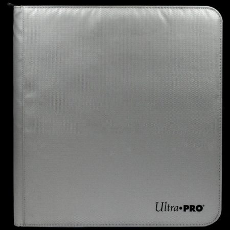 Ultra PRO 12-Pocket Zippered PRO-Binder: Silver Made With Fire Resistant Materials (480)