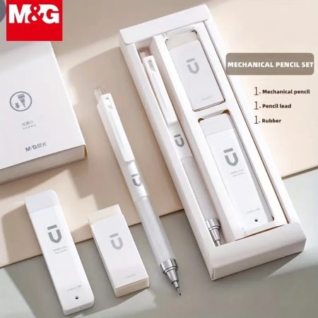 M&G 0.7 mm Automatic Pencil Set With Rubber Office Supplies