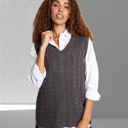 Vest knitted womens