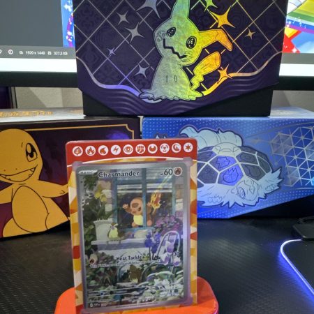 Charmander #044 promo card from obsidian flames booster (with stand)