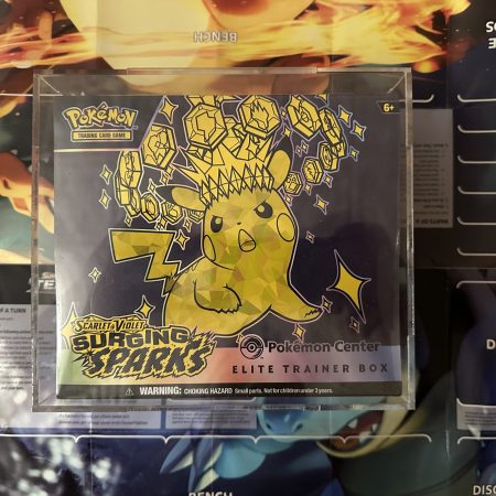 Surging Sparks Pokemon center ETB + Case procter