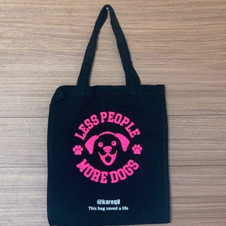 Less people more dogs tote bag