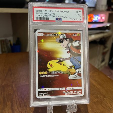 Red's Pikachu Pokemon Card 270/SM-P Pokemon Center Japanese 2018 PSA 9