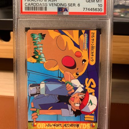 1999 p.m pikachu and ash mint. 10 graded