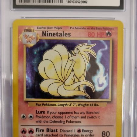 CGC 7 BLACK FLAME ERROR Ninetales + 10 Random Vintage Common/Uncommon Cards