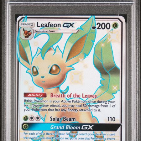 2019 POKEMON SUN & MOON HIDDEN FATES #SV46 LEAFEON GXFULL ART