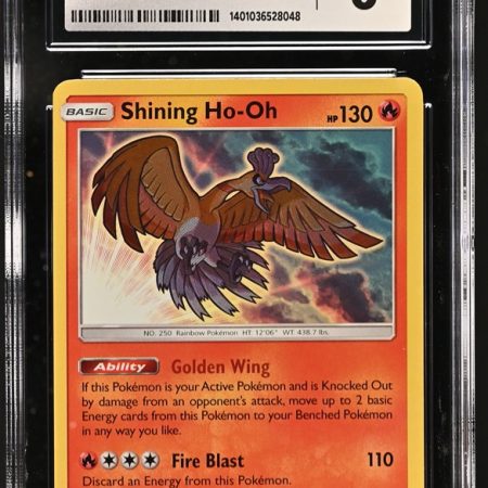 Shining Ho-Oh Pokémon 2017 English Black Star Promos - Sun & Moon SM70 Shining Legends Elite Trainer Box Promo CGC 8