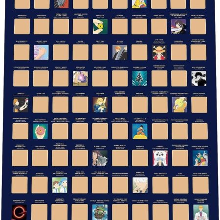 100 Anime Scratch Off Poster - Ultimate Bucket List