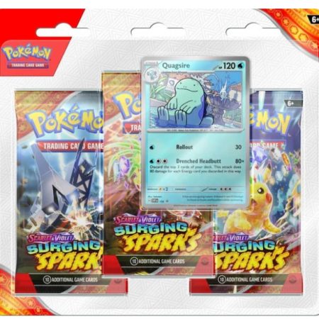 Pokemon Scarlet & Violet Surging Sparks 3-Pack Blister | Quagsire Promo