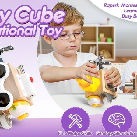 7-in-1 Montessori Toy, Busy Cube For Kids
