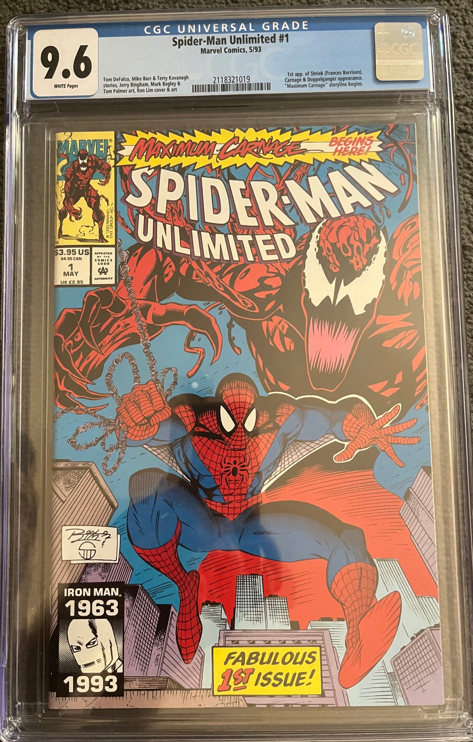 Spider-Man Unlimited #1 1st Appearance of Shriek CGC Graded 9.6