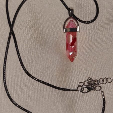 Rose quartz marble necklace