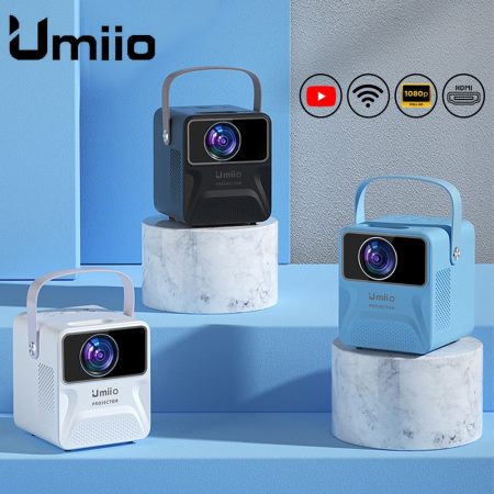 Umiio Multimedia Chip Intelligence Projector P860 Support Wi-Fi, Bluetooth HD With Built-in Speaker