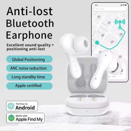 Micflip wireless headphones with find my anti loss function