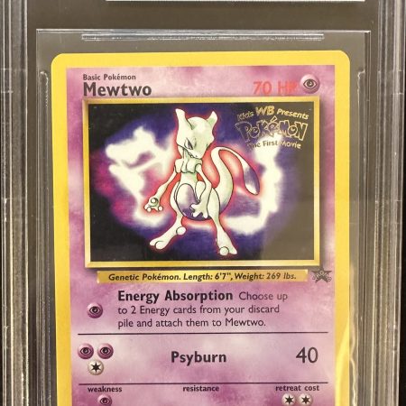 1999 Wizards of the Coast, First Movie, Mewtwo #3 Black Star Promo, Beckett 9 MINT