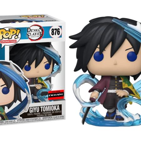 Funko Pop!Demon Slayer - Giyu Tomioka Funko (AAA Anime Exclusive) Vinyl Figure (Bundled with Compatible Box Protector Case), Multicolor, 3.75 inches