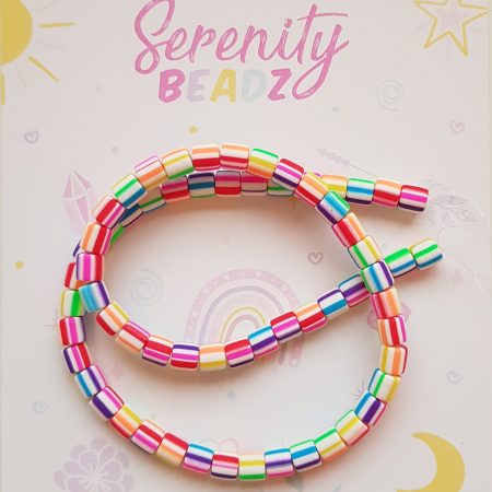 Barrel Candy Cane beads