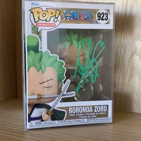 One Piece Zoro funko signed by Mackenyu