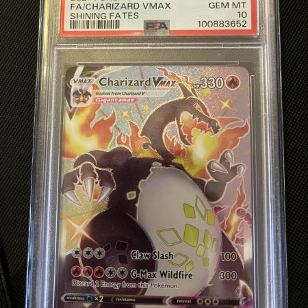 PokéMon TCG Charizard Vmax Fa #SV107 Shining Fates PSA 10