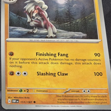 Lycanroc - 117/197 Obsidian Flames Uncommon Pokemon