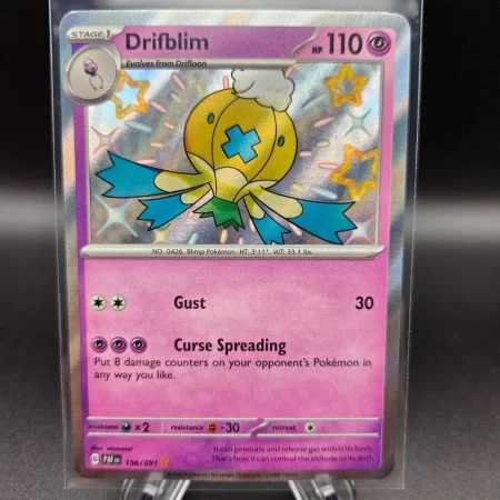 Pokemon Paldean Fates DRIFBLIM shiny holo rare 156/091 PAF NM English-
