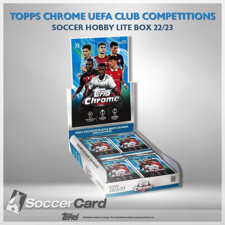 Topps Chrome UEFA Club Competitions Soccer Lite Hobby Box 22/23 - Sealed