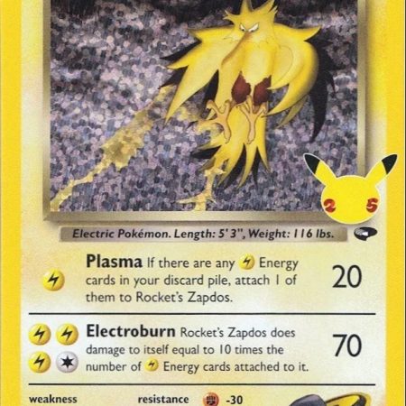 Rocket's Zapdos - Celebrations- Classic Collection - Holo
