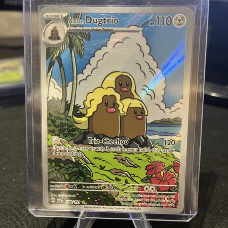 Alolan Dugtrio Illustration Rare 208/191 2024 Pokemon Surging Sparks