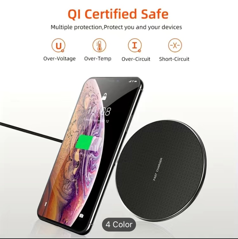 New Qi Desktop Wireless Charging Ultra-thin Charging Mobile Phone Wireless Charge Dock For IPhone8/X/11/12/13/14 Series