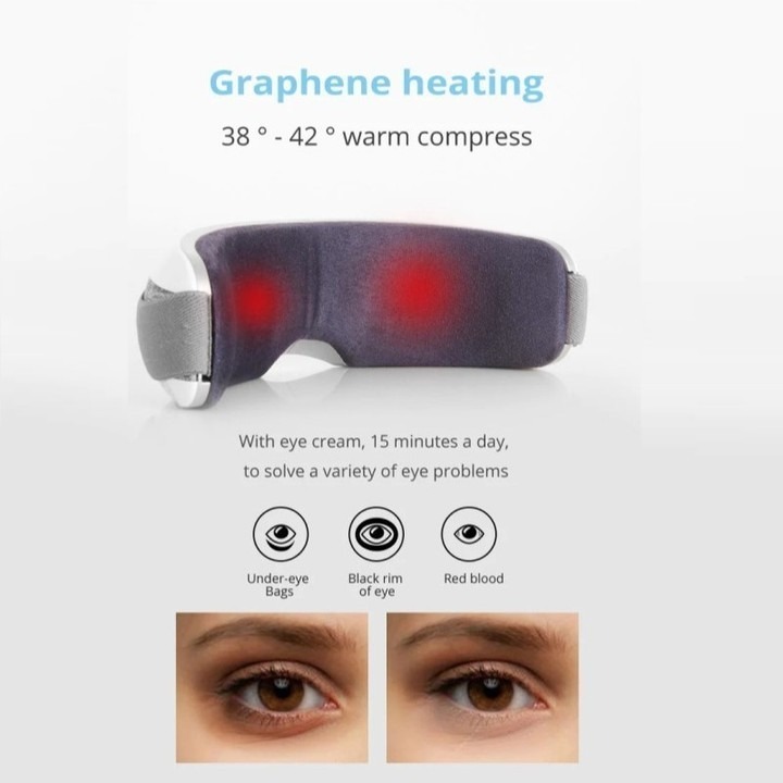 Air Pressure Eye Massager With Heat Compression and Bluetooth