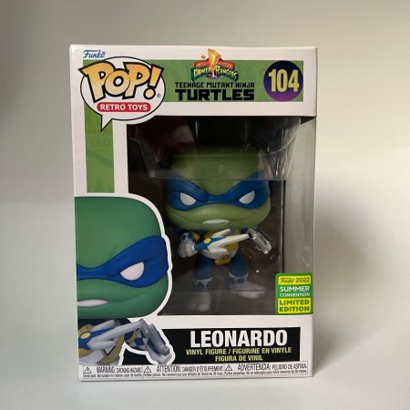 Funko Pop! Power Rangers X Ninja Turtles: Leonardo #104 2022 Summer Con Limited