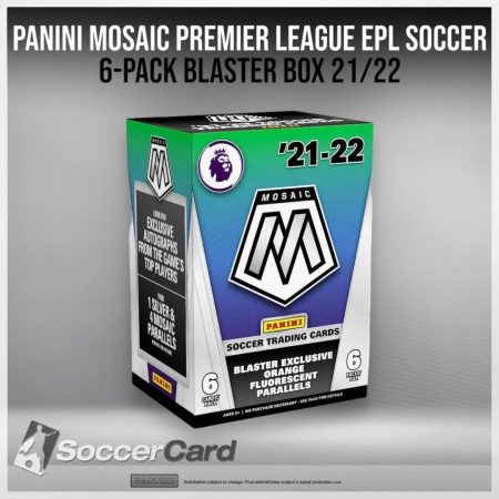 Panini Mosaic Premier League EPL Soccer 6-Pack Blaster Box 21/22 - Sealed