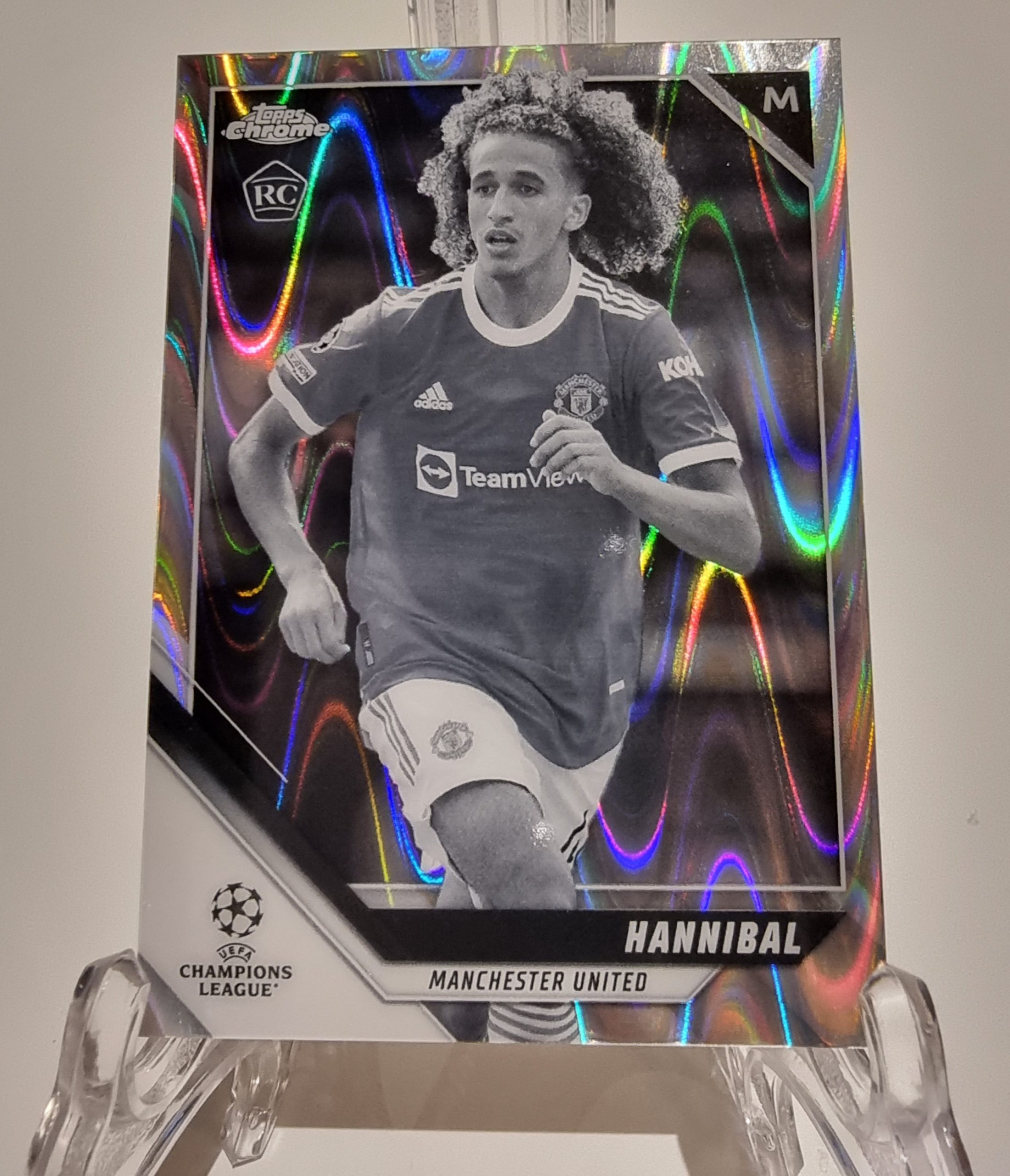 TOPPS CHAMPIONS LEAGUE CHROME 2021-2022 BLACK AND WHITE RAYWAVES