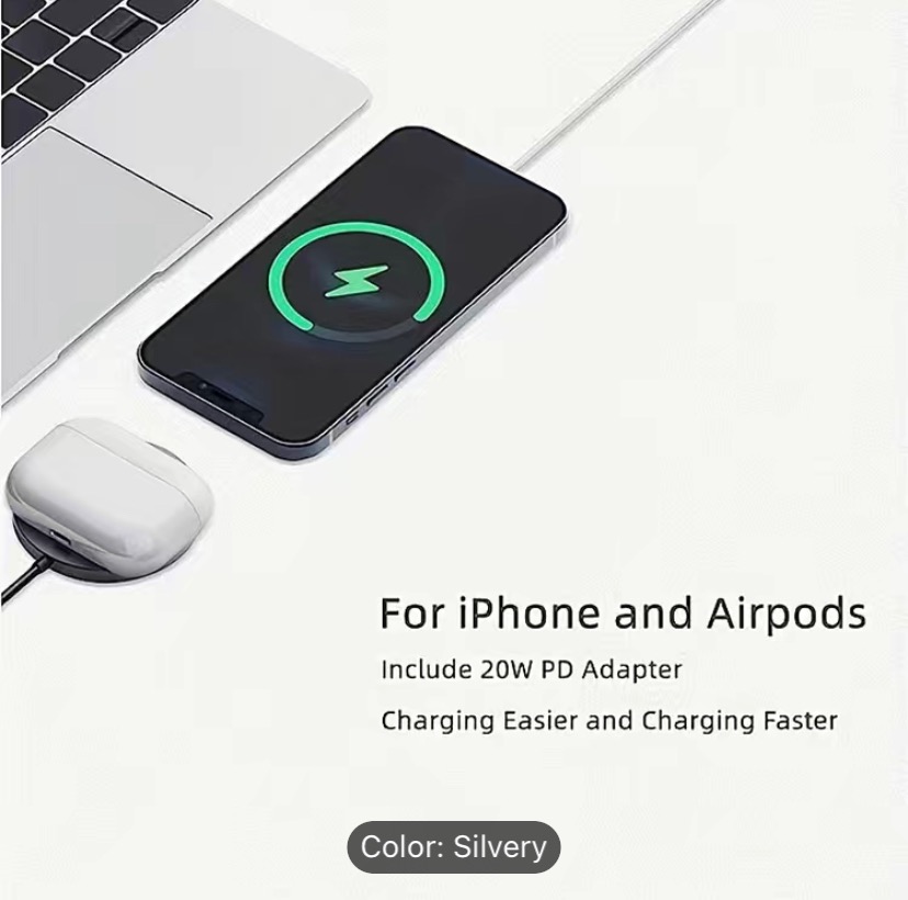 15W Magnetic Wireless Phone Charger: Wireless Charger Magnet With Aluminum Alloy Shell, Strong Magnetic Ring, Temperature Control Chip, Charging Animation, Gift For Men And Women, For Friend Gift,Birthday Gift,for Girlfriend/Boyfriend Gift!