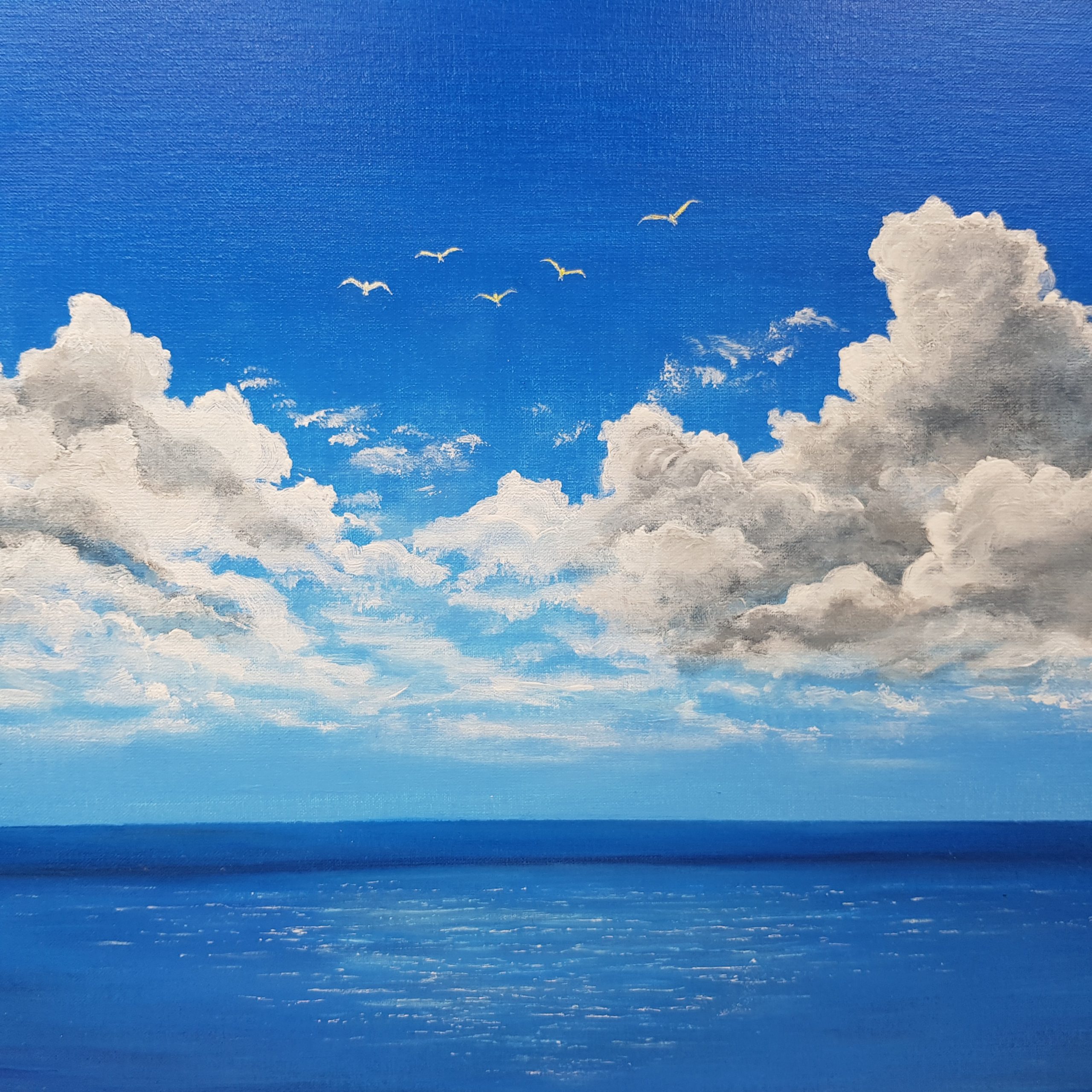 Seascape ; Acrylic painting ; 24.6" * 19"