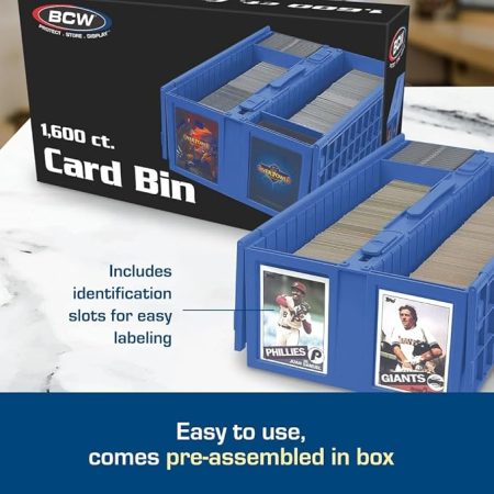 BCW Collectible Card Bin - Holds up to 1600 Cards - Blue