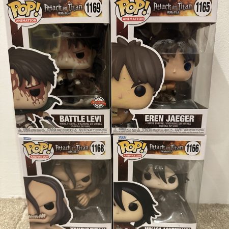 attack on titan funko lot 4