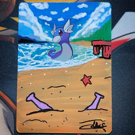 Dratini Pokémon custom artwork card