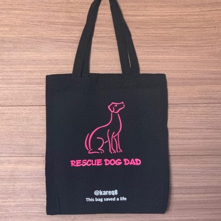 Rescue dog dad tote bag