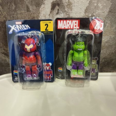 2 pieces Medicom Bearbrick and Marvel X-MEN Magneto