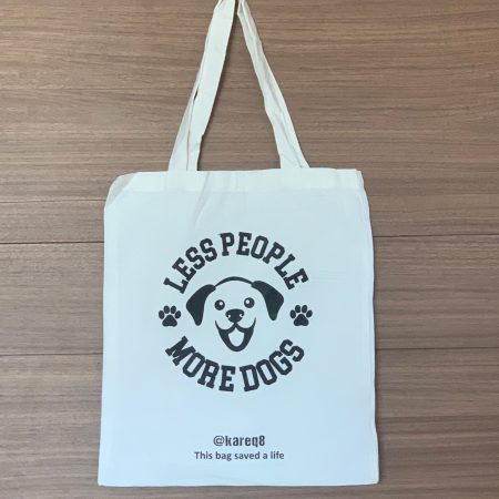 Less people more dogs tote bag