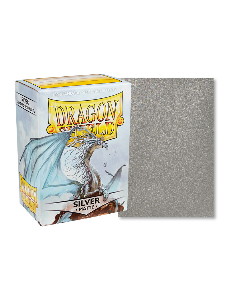 Dragon Shield Matte Silver - Standard Size Sleeves 100 ct