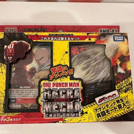 TAKARA TOMY ONE PUNCH MAN OHD-01 + OH-01 HACHA MECHA CARD GAME SET