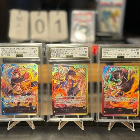 SET OF 3  GRADED CARD LUFFY