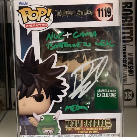 Megumi funko pop signed by English voice actor
